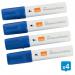 Nobo Glide Whiteboard Pens Large Chisel Tip 4 Pack Blue 1915389