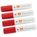 Nobo Glide Whiteboard Pens Large Chisel Tip 4 Pack Red 1915390