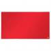 This image features a sleek and modern Nobo Impression Pro Widescreen Felt Notice Board by ACCO Brands. The board measures 710x400mm and is a vibrant shade of red. Its surface is covered in high-quality felt, providing a soft and durable space for displaying important information or creative ideas. The simple yet stylish design of this notice board is perfect for any office, classroom, or home setting.