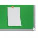 The photograph captures a sleek and modern widescreen felt notice board from ACCO Brands. The vibrant green board measures 710x400mm and is adorned with the crisp white Nobo Impression Pro logo. Its smooth surface is perfect for displaying important messages and announcements, while the sturdy frame ensures durability. The professional design exudes elegance and efficiency, making it a must-have for any office or workspace.