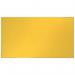 The photograph features a high-quality, wide-format Nobo Impression Pro felt notice board from ACCO Brands. The board is a vibrant yellow color and measures 1550x870mm, providing ample space for displaying notices and important information. The surface of the board is smooth and clean, with a professional appearance that is sure to make a lasting impression. The felt material is soft to the touch and offers a sturdy backdrop for attaching important documents and messages. The edges of the board are neatly finished, adding to the overall polished look. Whether in a classroom, office, or public space, this notice board is a sleek and functional addition to any environment.