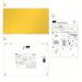 The image shows a sleek and modern yellow notice board from ACCO Brands Nobo Impression Pro line. The board is wide and rectangular, measuring 1550x870mm, and is covered with soft and durable felt material. The yellow color adds a pop of brightness to any space, while the size offers plenty of room for displaying notices, memos, and other important documents. The overall design exudes professionalism and is perfect for use in offices, classrooms, or meeting rooms.