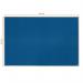 The photo captures a vibrant blue Nobo Essence Felt Notice Board by ACCO Brands, measuring 1800x1200mm. The smooth felt surface is perfect for displaying notices and important information. The board is surrounded by a sleek aluminum frame, giving it a modern and professional appearance. With its generous size, this notice board is ideal for busy offices or classrooms.