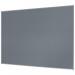 The image shows a large, rectangular grey felt notice board with a modern, minimalist design. It measures 1800x1200mm and is branded by ACCO Brands. The surface is textured and soft to the touch, perfect for pinning notecards, flyers, and other important documents. In the center, there is a silver trim adding a sleek touch to the overall look. On the back, there is a sturdy frame and four corners to secure the board onto the wall. The board is surrounded by a thin, black border, completing the overall look.