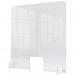 Nobo Clear Acrylic Protective Counter Partition Screen With Transaction Window 700x850mm 1915488