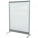 Nobo Premium Plus Clear PVC Free Standing Protective Room Divider Screen 1480x2060mm 1915553