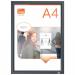 Nobo Impression Pro A4 Poster Frame with Graphite Grey Clip Frame 1915579