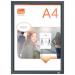 Nobo Impression Pro A4 Poster Frame with Graphite Grey Clip Frame