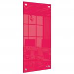 Nobo Small Glass Whiteboard Panel 300x600mm Red 1915605