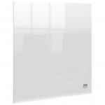 This photo shows a sleek, transparent acrylic mini whiteboard made by ACCO Brands. It can be mounted on a wall or used on a desktop, measuring 300x300mm. The surface is perfect for drywipe markers, allowing for easy and efficient note-taking or brainstorming. The design is minimalistic and modern, making it a great addition to any office or classroom setting.