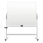 Nobo Move & Meet Revolving Mobile Whiteboard 1500x1200mm Grey 1915645