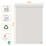 Nobo Recycled Flipchart Pad 58x81cm, Dual-Sided Plain or Gridded Paper, 50 Sheet, 70g/m, 1 Pack, Rolled 1915659