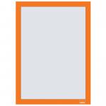 Nobo Self-adhesive Magnetic Poster Frame A4, Orange (Pack of 2) 1915695