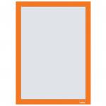 Nobo Self-adhesive Magnetic Poster Frame A4, Orange (Pack of 2) 1915695