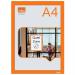 Nobo Self-adhesive Magnetic Poster Frame A4, Orange (Pack of 2) 1915695