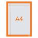 Nobo Self-adhesive Magnetic Poster Frame A4, Orange (Pack of 2) 1915695