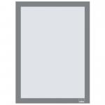 Nobo Self-adhesive Magnetic Poster Frame A4, Silver (Pack of 2) 1915696