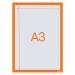 Nobo Self-adhesive Magnetic Poster Frame A3, Orange (Pack of 2) 1915698