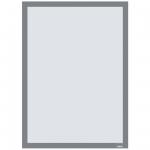 Nobo Self-adhesive Magnetic Poster Frame A3, Silver (Pack of 2) 1915699