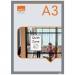 Nobo Self-adhesive Magnetic Poster Frame A3, Silver (Pack of 2) 1915699