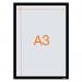 Nobo Self-adhesive Magnetic Poster Frame A3, Black (Pack of 2) 1915700