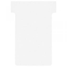 Nobo T-Cards Tab Top 15mm W60x Bottom W48.5x Full H85mm Size 2 White (Pack of 100) - Outer carton of 5 2002002