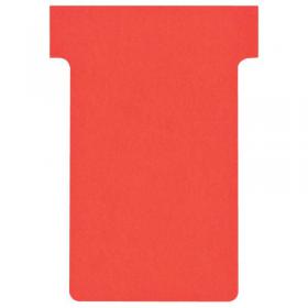 Nobo T-Cards Tab Top 15mm W60x Bottom W48.5x Full H85mm Size 2 Red (Pack of 100) - Outer carton of 5 2002003