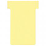 Nobo T-Cards Tab Top 15mm W60x Bottom W48.5x Full H85mm Size 2 Yellow (Pack of 100) - Outer carton of 5 2002004