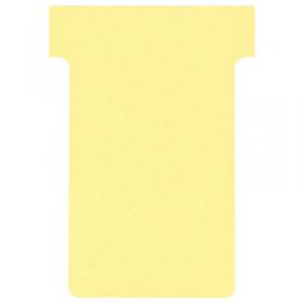 Nobo T-Cards Tab Top 15mm W60x Bottom W48.5x Full H85mm Size 2 Yellow (Pack of 100) - Outer carton of 5 2002004