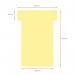 Nobo T-Cards Tab Top 15mm W60x Bottom W48.5x Full H85mm Size 2 Yellow (Pack of 100) - Outer carton of 5 2002004