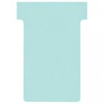 Nobo T-Cards Tab Top 15mm W60x Bottom W48.5x Full H85mm Size 2 Blue (Pack of 100) - Outer carton of 5 2002006