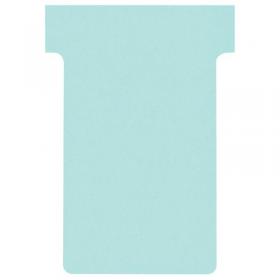 Nobo T-Cards Tab Top 15mm W60x Bottom W48.5x Full H85mm Size 2 Blue (Pack of 100) - Outer carton of 5 2002006