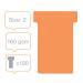 Nobo T-Cards Size 2 Orange (Pack 100) - Outer carton of 5 2002009