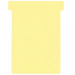 Nobo T-Cards Tab Top 15mm W92x Bottom W80x Full H120mm Size 3 Yellow (Pack of 100) - Outer carton of 5 2003004