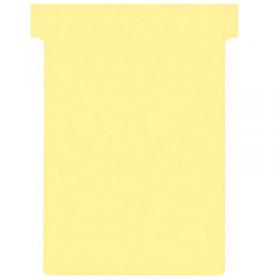 Nobo T-Cards Tab Top 15mm W92x Bottom W80x Full H120mm Size 3 Yellow (Pack of 100) - Outer carton of 5 2003004