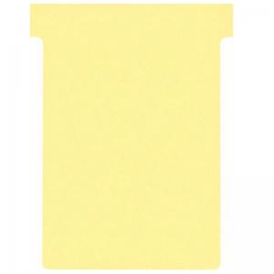 Nobo T-Cards Tab Top 15mm W92x Bottom W80x Full H120mm Size 3 Yellow