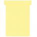 Nobo T-Cards Tab Top 15mm W92x Bottom W80x Full H120mm Size 3 Yellow (Pack of 100) - Outer carton of 5 2003004