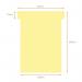 Nobo T-Cards Tab Top 15mm W92x Bottom W80x Full H120mm Size 3 Yellow (Pack of 100) - Outer carton of 5 2003004