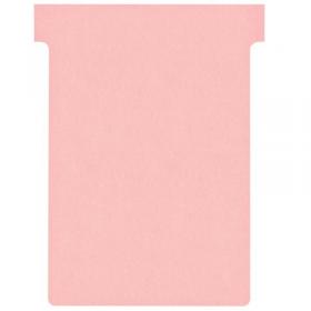 Nobo T-Cards Tab Top 15mm W92x Bottom W80x Full H120mm Size 3 Light Pink (Pack of 100) - Outer carton of 5 2003008