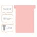 Nobo T-Cards Tab Top 15mm W92x Bottom W80x Full H120mm Size 3 Light Pink (Pack of 100) - Outer carton of 5 2003008