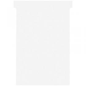 Nobo T-Cards Tab Top 15mm W124x Bottom W112x Full H180mm Size 4 White (Pack of 100) - Outer carton of 5 2004002