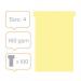 Nobo T-Cards Tab Top 15mm W124x Bottom W112x Full H180mm Size 4 Yellow (Pack of 100 - Outer carton of 5 2004004