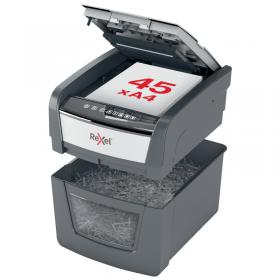 Rexel Optimum AutoFeed 45X Automatic Cross Cut Paper Shredder Black 2020045X