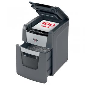 Rexel Optimum Auto Feed+ 100 Sheet Automatic Cross Cut Paper Shredder, £25 Cashback, P4 Security, HomeHome Office, 34 Litre Removable Bin, 2020100X 2020100X