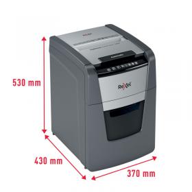 Rexel Optimum AutoFeed+ 100X Automatic Cross Cut Paper Shredder Black 2020100X