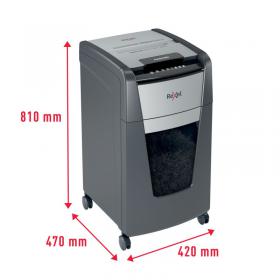 Rexel Optimum Auto Feed+ 225 Sheet Automatic Cross Cut Paper Shredder, P-4 Security, Small Office Use, 60 Litre Removable Bin, Castor Wheels, 2020225X 2020225X