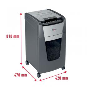 Rexel Optimum AutoFeed+ 300X Automatic Cross Cut Paper Shredder Black 2020300X