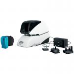 This photo shows the sleek and modern design of the ACCO Brands Electric Staplers Rapid Supreme Electric Stapler R5080e in a stylish White and Black color scheme. The stapler is compact yet powerful, perfect for any office setting. The crisp and clean lines give off a professional vibe, while the touch-sensitive activation ensures easy use. The sleek finish and high-quality materials make this stapler a practical and stylish addition to any workspace.