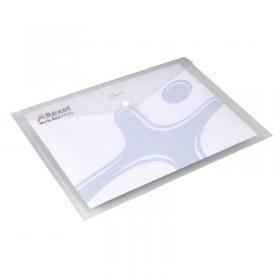 Rexel Ice Popper Wallets A4 Clear Landscape Folder (Pack Size 5) 2101660