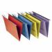 The photograph captures a set of sleek and durable ACCO Brands Suspension Filing Rexel Foolscap Suspension Files. Each file is designed with tabs and inserts, making organization and retrieval of documents a breeze. The 15mm V-base allows for ample storage space, while the assorted colours add a touch of vibrancy to any filing cabinet. Made with 100% recycled manilla, these files are not only functional, but also environmentally friendly. The pack of Multifile Plus files (quantity not specified) is perfect for those with large filing needs.